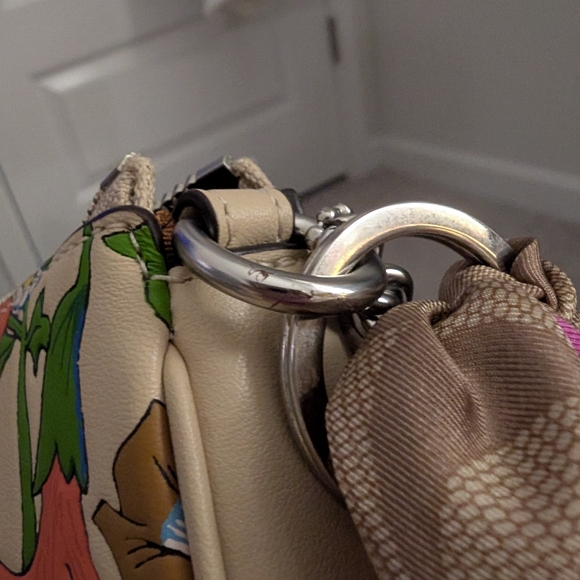 Coach Nolita 19 Floral Bag with Matching Scarf and Frog Prince Keychain - Picture 9 of 11